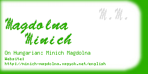 magdolna minich business card